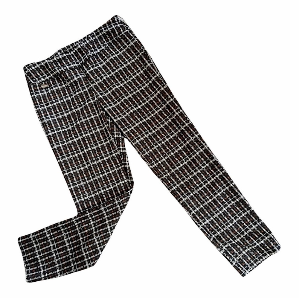 LISETTE L Plaid Dot Kensington Slim Ankle Pants NWT Style# 73455 Size 10